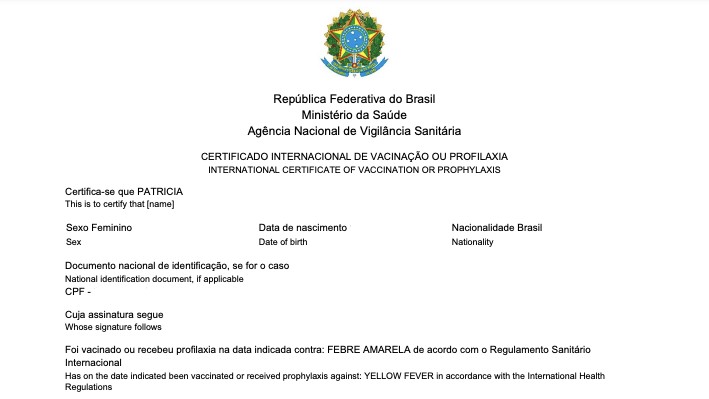 O que fazer se tiver problemas com o certificado da vacina de febre amarela ao entrar em um&nbsp;país